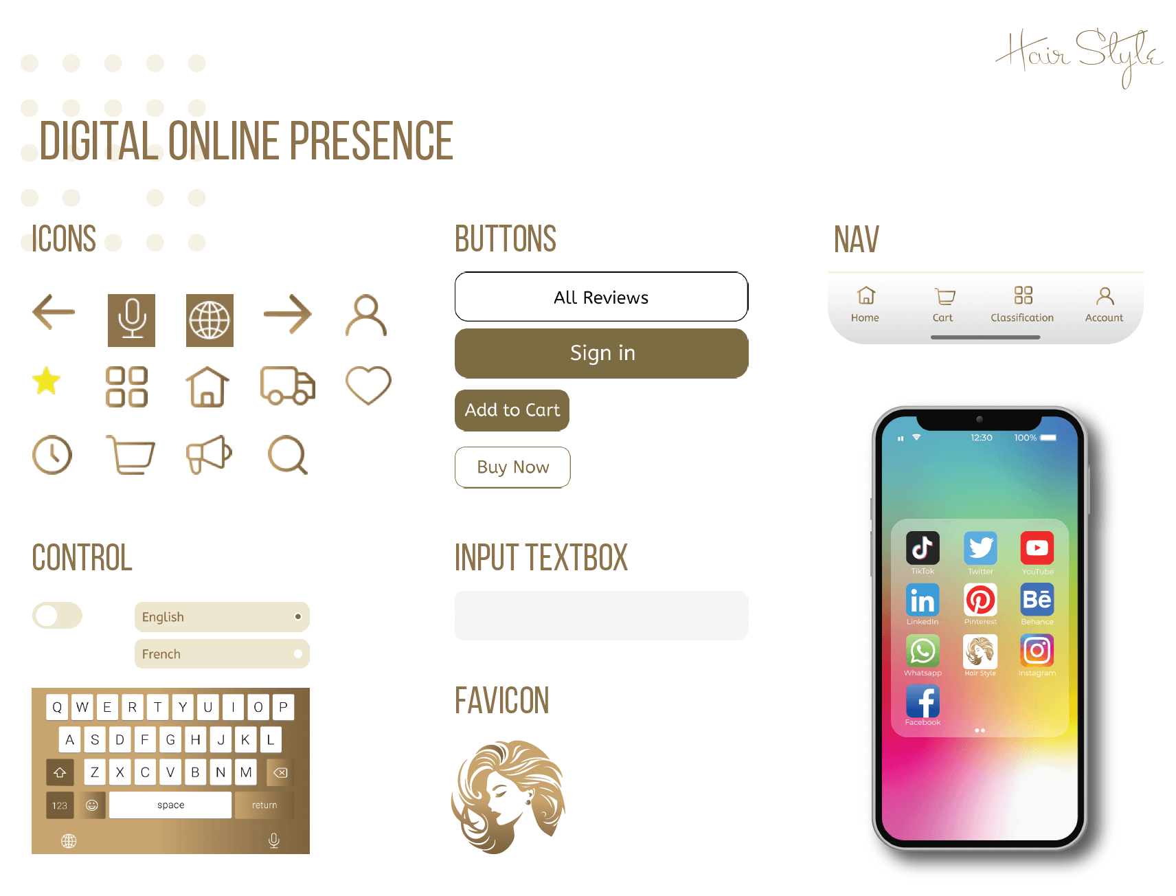 Digital UI Kit for Hair Style